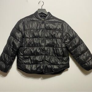 Zara Lightweight Girls Black Puffer Quilted Jacket Size 9-10